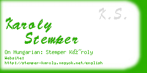 karoly stemper business card